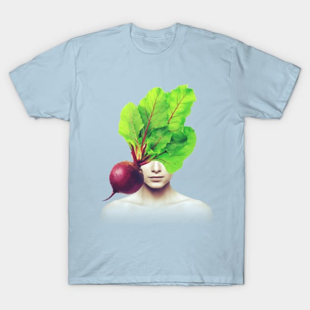 Beetroot head portrait T-Shirt by reesea